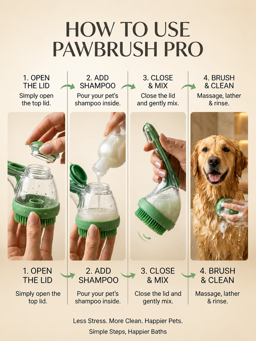 PawBrush Pro how to use - Simple Steps, Happier Baths